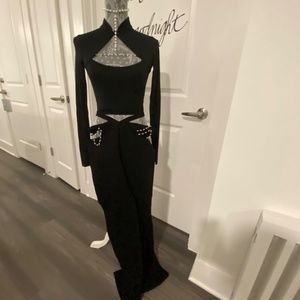 I AM GIA Black Beaded Stylish Women’s Cut Out Pants XXS New